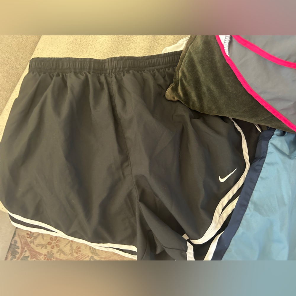 Nike Women Dri Fit Shorts - Black, Light Blue, Gray - Set of three Medium - Picture 2 of 10
